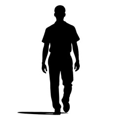 Silhouette vector of a striding man