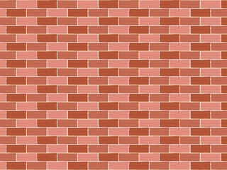 red brick wall, vector red tiles background
