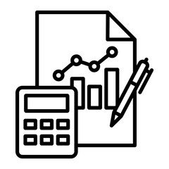 Business Budget Outline Icon
