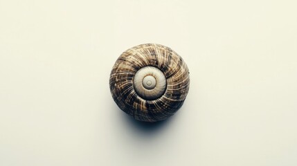 Close-up of a snail shell, exhibiting intricate spiral patterns