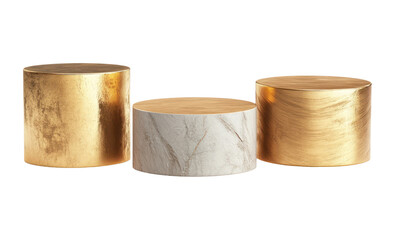 PNG Podiums cylinder golden cylindrical.