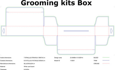Packaging Box Dieline Template Blueprint for Product Design and Manufacturing