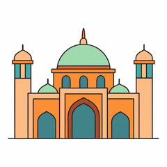 taj mahal vector illustration