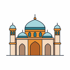 taj mahal vector illustration