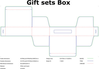 Detailed Packaging Box Template Blueprint for Product Branding and Retail Design