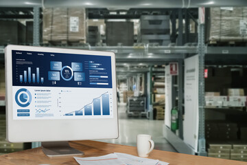 Business data dashboard provide business intelligence analytic for marketing strategy planning snugly with big data set to analyze customer demands and foreseeing business future