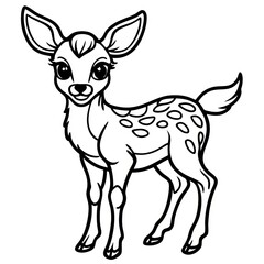 Fototapeta premium Graceful Deer Line Art