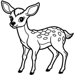 Fototapeta premium Graceful Deer Line Art
