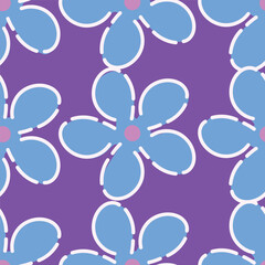 Vintage seamless floral pattern. Liberty style background of small mauve and lilac flowers. Small flowers scattered over a white background. Stock for printing on surfaces