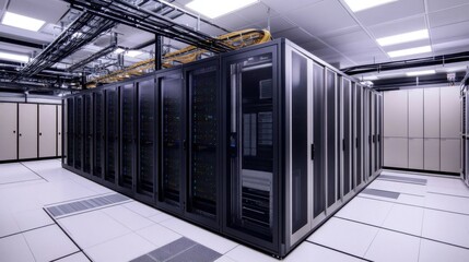 Server room data center - 3d rendering