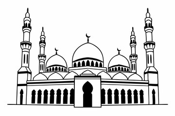 silhouette of mosque