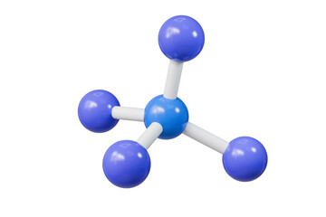 3d Molecule icon. Abstract atom structure. Science, education, research, innovation. Science concept. Minimal Cartoon Molecule with biology and chemical concept isolated on blue background. 3d render.