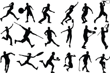 Athletes in Action Sports Silhouette Collection