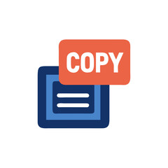 Copy text Icon with Text Element in Minimalist Style  