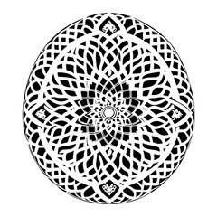 Detailed Ornamented Geometric Sphere on White