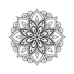 abstract floral mandala design element