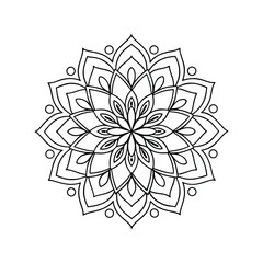 abstract floral mandala design element