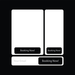 Button UI Booking Now Graphic Element