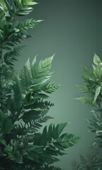 Muted emerald tones, indistinct leaf shapes, hazy atmosphere,  relaxing,  texture