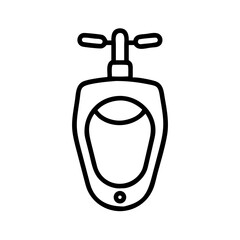 Outline of a bidet in a minimalist style, icon, vector 