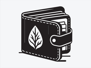 Wallet Silhouette with Folded Design for Finance, Personal Accessories, and Everyday Essentials
