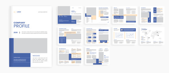 Editable corporate business brochure design and company profile template