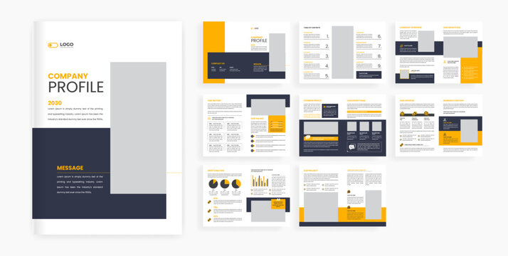 Editable corporate business brochure design and company profile template