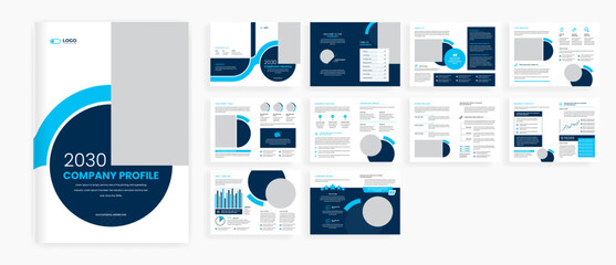 Editable corporate business brochure design and company profile template