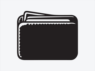 Wallet Silhouette with Folded Design for Finance, Personal Accessories, and Everyday Essentials