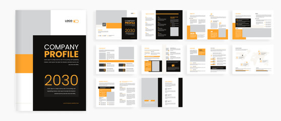 Editable corporate business brochure design and company profile template