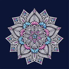 colourful mandala design in vector