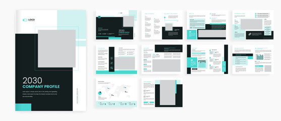 Editable corporate business brochure design and company profile template
