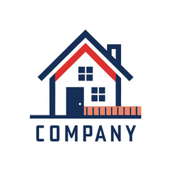 House logo for real estate company branding design