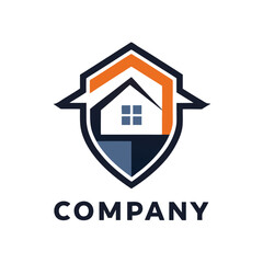 Modern Home Shield Logo for Real Estate Company