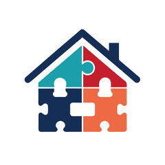 Colorful House Puzzle: Real Estate, Teamwork, and Collaboration