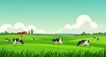 cows on a meadow