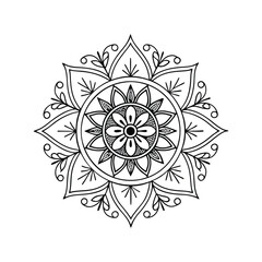 abstract floral mandala design