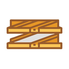 Illustration of a wooden pallet with shipping goods