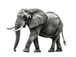 Fototapeta premium A big elephant isolated on white background