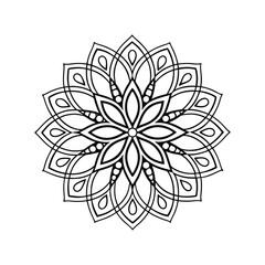 abstract floral mandala design