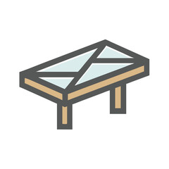 Abstract Low Poly Table Design with Black Background