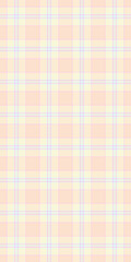 Girl check pattern vector, lined texture plaid fabric. Argyle seamless textile background tartan in light and papaya whip colors.