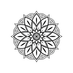 abstract floral mandala design