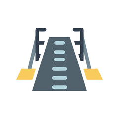 Modern flat vector illustration of a bridge icon
