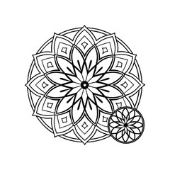 abstract floral mandala design