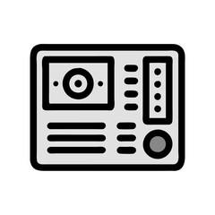 Retro Computer Case Icon for Vector Graphics
