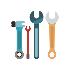 Wrench tools vector illustration for handyman or mechanic