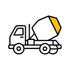 Abstract yellow shape on black background simple art