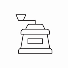 Coffee grinder machine icon vector sign