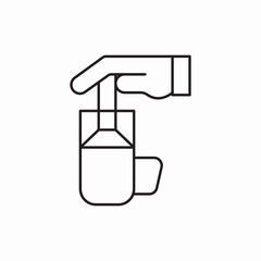 Coffee drink dispenser icon vector sign